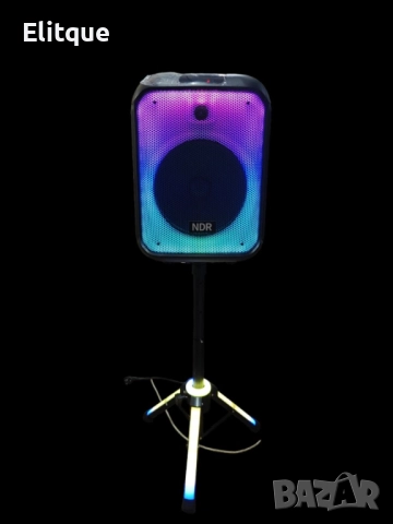 Bluetooh Karaoke Speaker NDR 102B - Красив LED високоговорител със 7 режима; 2 години гаранция