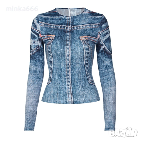 Дамска еластична блуза, снимка 3 - Блузи с дълъг ръкав и пуловери - 53245325