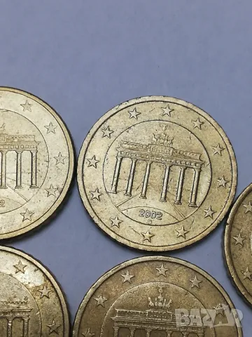  50 евро-цента Германия-2002 г. A,D,F,G,J, снимка 3 - Нумизматика и бонистика - 50435781