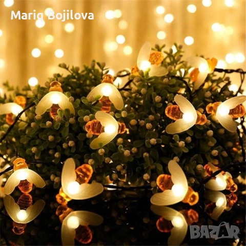 Светещи гирлянди със соларно захранвани CutesyBee SD15, снимка 9 - Соларни лампи - 52141917