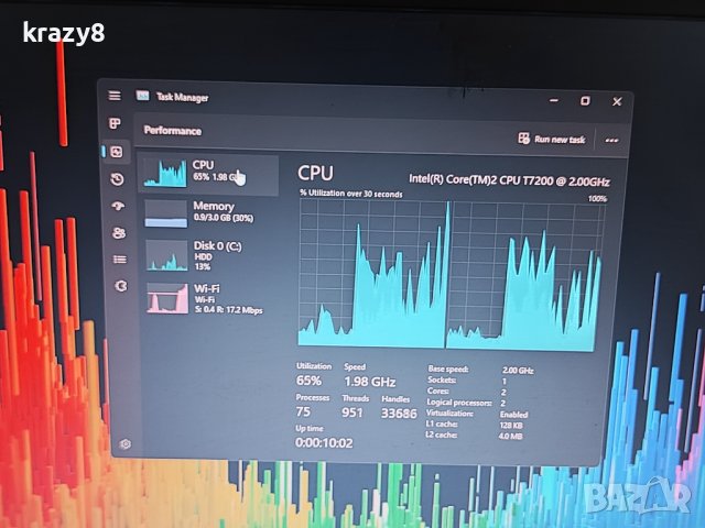 IBM ThinkPad T60 T7200 / 3GB / ATI X1300, снимка 2 - Лаптопи за дома - 41842254