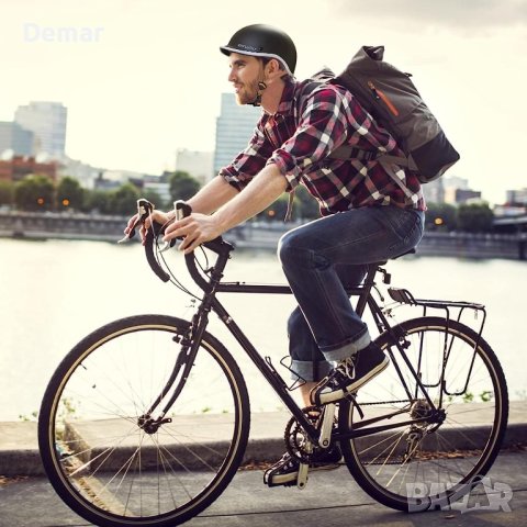 Каска за велосипед с USB акумулаторна задна светлина 56-61 см, снимка 6 - Аксесоари за велосипеди - 41590429