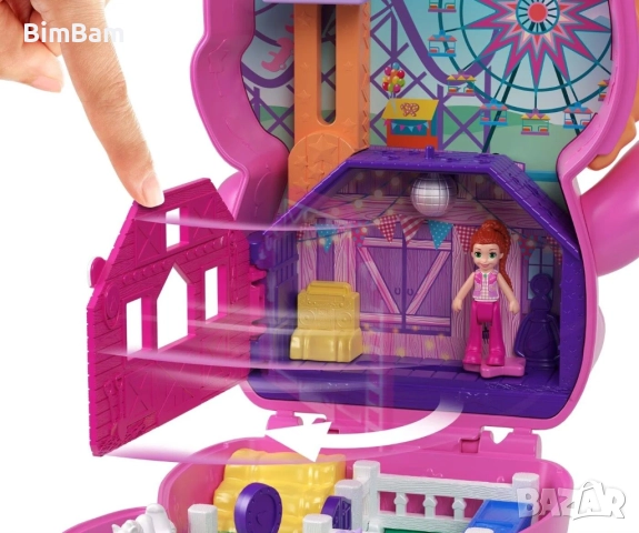 Игрален комплект Polly Pocket с аксесоари в чантичка - Пони родео, снимка 3 - Кукли - 52496133