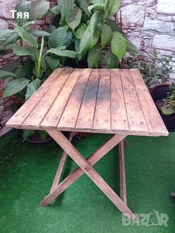Сгъваема къмпинг маса дървена, снимка 2 - Къмпинг мебели - 42431238