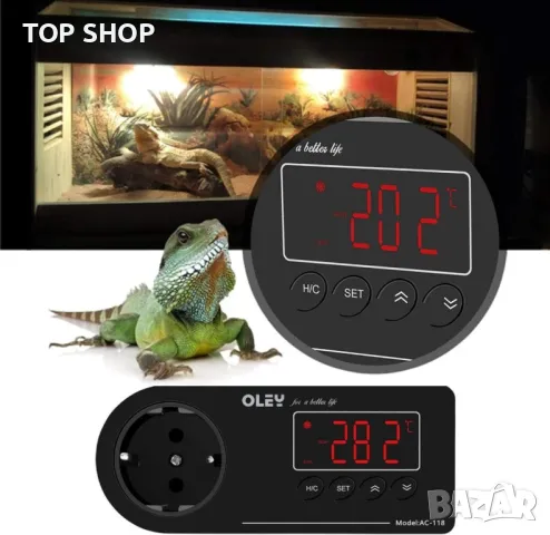 NICREW Цифров LED контролер,Термостат за терариум,аквариум,оранжерия,ферментация220V, снимка 5 - Терариуми и оборудване - 48504743