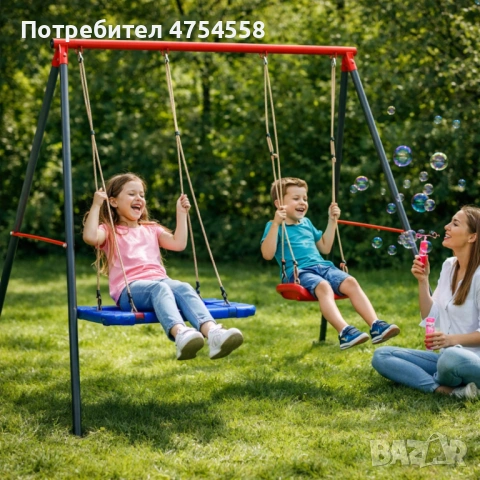 Двойна градинска люлка , снимка 3 - Градински мебели, декорация  - 53821181