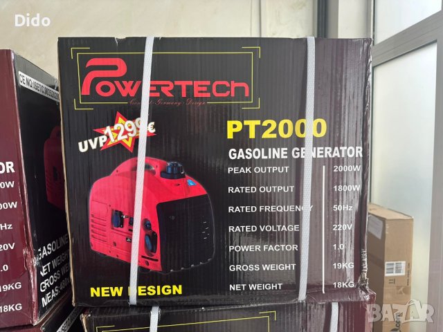 Немски инверторен генератор 2000W, Powertech PT-2000  Код на продукт: TS6419, снимка 2 - Други - 42256629