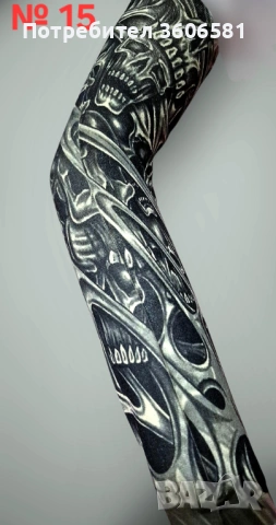 Имитация на истински татус тип наколенка/налакътник - универсален размер/, снимка 16 - Други - 44636410