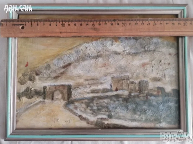 Зимни пейзажи Търново маслени бои подпис JB, снимка 11 - Картини - 48258497