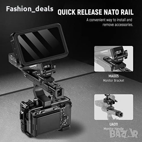 Нов удължител релса за фотоапарат XLR дръжка на Sony камера снимки, снимка 7 - Чанти, стативи, аксесоари - 41456728