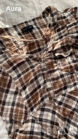 Brown plaid dress , снимка 4 - Рокли - 53814849