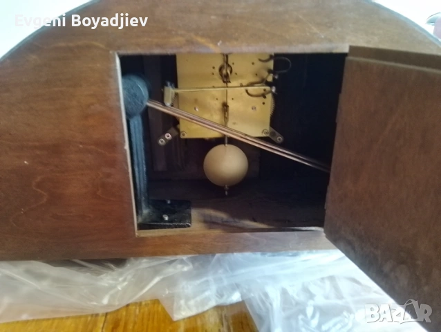 Стар немски каминен часовник- отличен, снимка 4 - Стенни часовници - 53404112