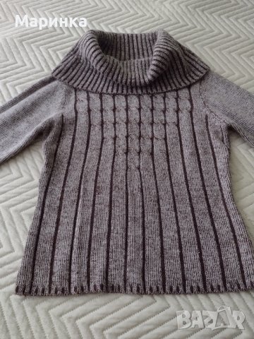 Мек пухкав и плътен пуловер с шал яка., снимка 4 - Блузи с дълъг ръкав и пуловери - 42089812