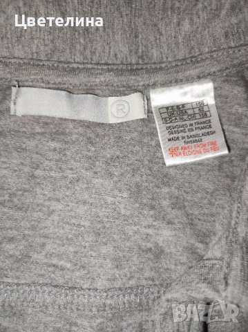 Сива тениска с къс ръкав за момичета на dressforless размер 156/158 см. , снимка 5 - Детски тениски и потници - 42654607