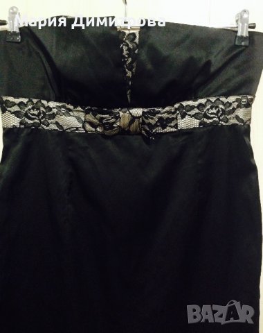 Малка черна рокля с дантелени орнаменти, снимка 2 - Рокли - 38856658