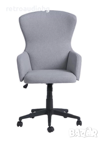  Офис кресло с люлеещ механизъм LILI в сив цвят, снимка 2 - Столове - 52800827