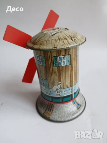 Стара унгарска играчка вятърна мелница касичка., снимка 3 - Колекции - 51171100