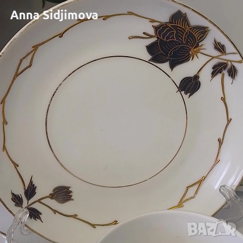 Руски порцелан двоен сет за чай , снимка 5 - Чаши - 53132158