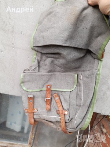 Стара брезентова чанта #11, снимка 3 - Антикварни и старинни предмети - 40538782