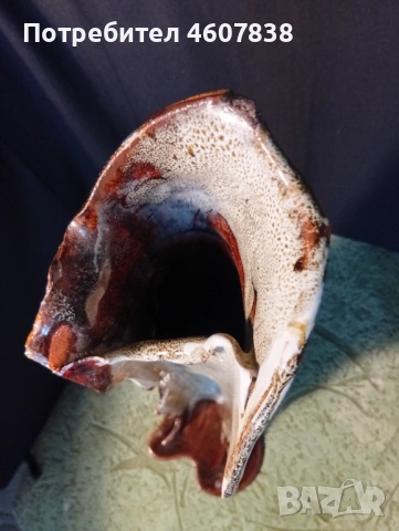 Керамична ваза немска авторска 38 см, снимка 8 - Декорация за дома - 52302122