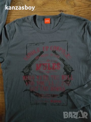 hugo boss orange  - страхотна мъжка блуза 2ХЛ, снимка 3 - Блузи - 40339154