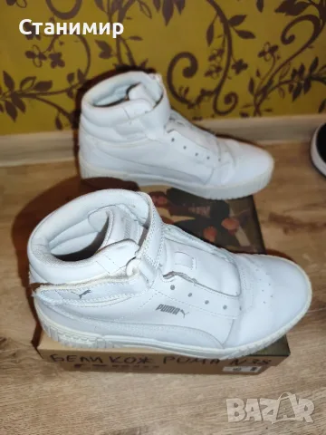 Бели кожени маратонки Puma, снимка 2 - Детски маратонки - 56055752