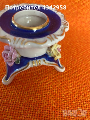 Vintage Frankenthal Dresden.1920 г. Античен свещник., снимка 10 - Антикварни и старинни предмети - 51691956