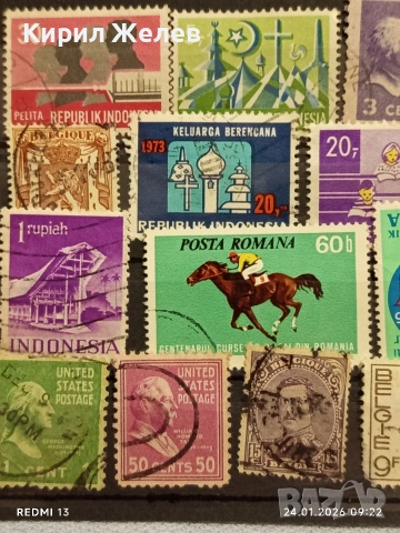 Стари пощенски марки от цял свят смесени БЕЛГИЯ, АМЕРИКА, ИНДОНЕЗИЯ за КОЛЕКЦИЯ 51990, снимка 2 - Филателия - 53207980