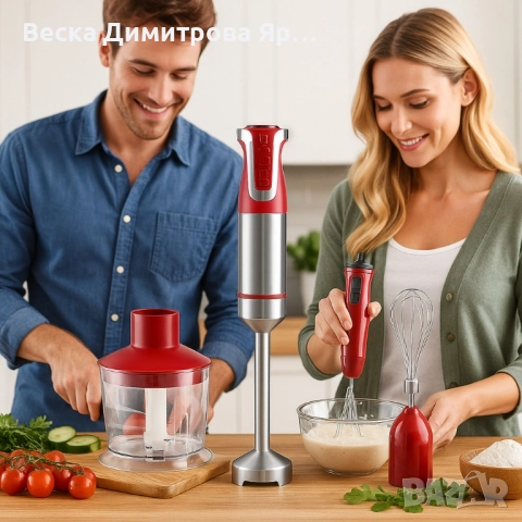 Пасатор 3 в 1 с чопър и бъркалка Royalty Line RL-ESMS800, снимка 3 - Чопъри и пасатори - 51646394