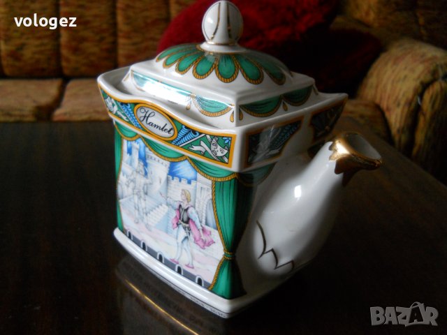 колекционерски порцеланов чайник "Хамлет" - Англия, снимка 3 - Антикварни и старинни предмети - 39999513