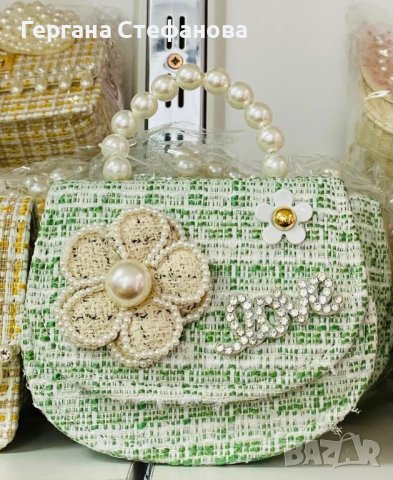 Бижуто на всяка малка дама! Стилни чанти с къса и дълга дръжка! Декорирани с перли,дантела и цветя!, снимка 5 - Други - 41308343