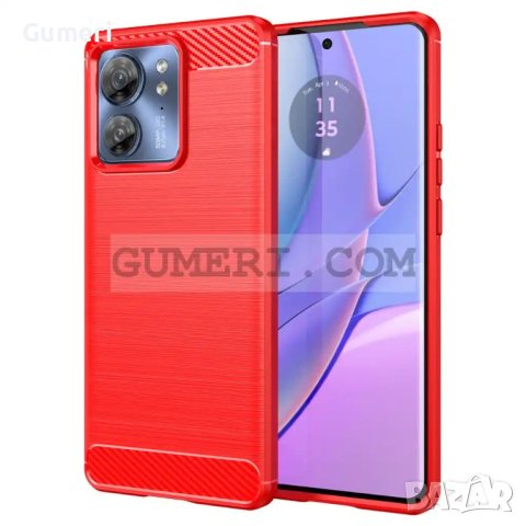 Motorola Edge 40 Противоударен Силиконов Гръб - Карбон, снимка 3 - Калъфи, кейсове - 42208906