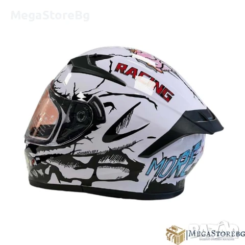 Каска за мотор 108 - размер XL - White, снимка 3 - Аксесоари и консумативи - 50526897