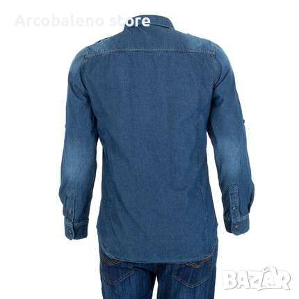 Ликвидация! Мъжка дънкова риза , снимка 3 - Ризи - 36148086
