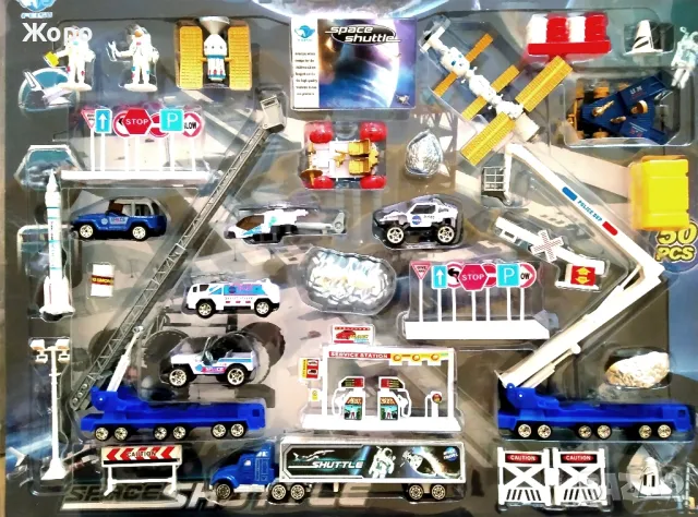 ГОЛЯМА ДЕТСКА КОСМИЧЕСКА СТАНЦИЯ ОТ МНОГО КОСМИЧЕСКИ ПРЕВОЗНИ СРЕДСТВА 0230796-3, снимка 3 - Образователни игри - 48073728