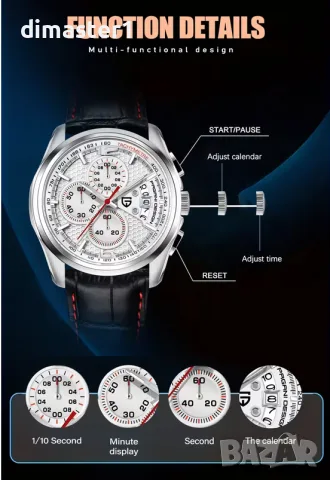 PAGANI DESIGN хронограф, снимка 4 - Мъжки - 56323086