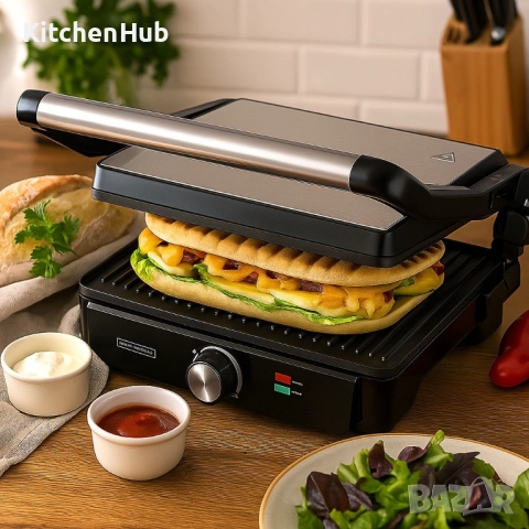 Тостер-грил 2 в 1 Royalty Line RL-PG7937 – 2000W, снимка 3 - Тостери - 52382106