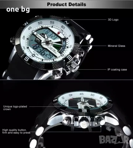 Оригинален японски часовник Shark , снимка 4 - Мъжки - 53775473