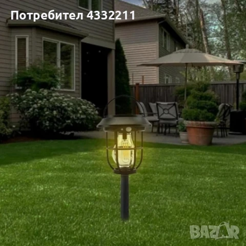 Градинска соларна лампа YH-169 с 3 режима за работа, снимка 4 - Соларни лампи - 51029794