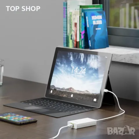 PROCET PoE+ към Type C Ethernet адаптер конвертор 23W,IEEE802.3at PD3.0 захранване и данни към USB С, снимка 4 - Друга електроника - 49785460