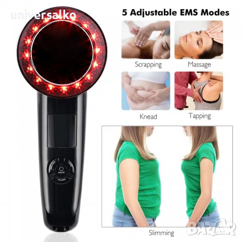 6 в 1 EMS масажор за кавитационна терапия за отслабване и целулит, снимка 6 - Козметични уреди - 39776049