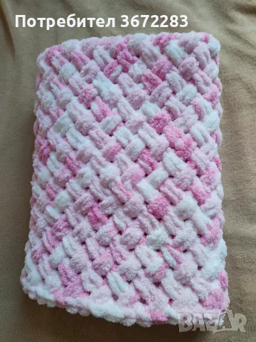 Ръчно плетено одеяло, снимка 4 - Олекотени завивки и одеяла - 43698891