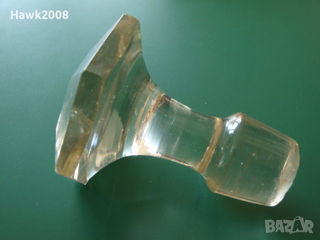 Тапа запушалка за кристално шише голяма, снимка 1 - Антикварни и старинни предмети - 40284390
