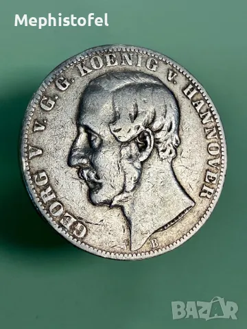 1 Талер 1861 г, Хановер / Германия - сребърна монета, снимка 2 - Нумизматика и бонистика - 49269111