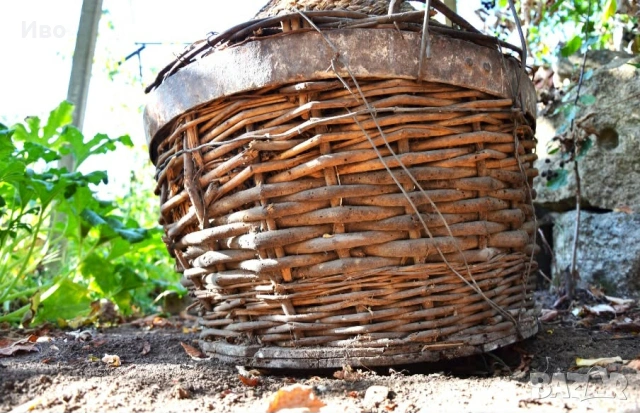 Стара ръчно изработена дамаджана - 100 литра, снимка 4 - Градински мебели, декорация  - 53814560