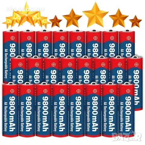 100% оригинална нова висококачествена AA батерия 1.5V 9800mAh акумулаторна AA батерия за LED светлин, снимка 8 - Батерии, зарядни - 48978601