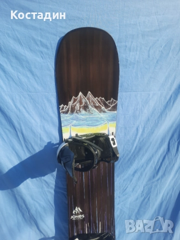 Сноуборд Jones MTN twin 164Wсм с автомати, снимка 2 - Зимни спортове - 52851427