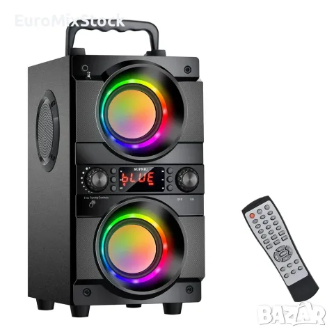 Мощен Преносим Bluetooth Високоговорител SUPNIU A21 60W, RGB Светлини