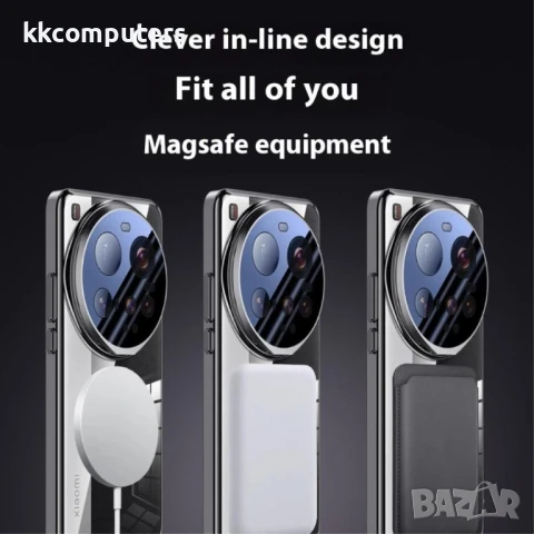 Удароустойчив Калъф с Магнит, Стойка и Скрийн Протектор за Xiaomi 15 Ultra – Черен, Сребрист, Прозра, снимка 7 - Калъфи, кейсове - 51405102