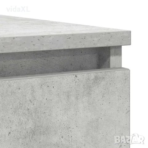vidaXL Бюфет с чекмеджета, бетонно сив, 100,5x35x76см, инженерно дърво, снимка 10 - Бюфети - 56147049